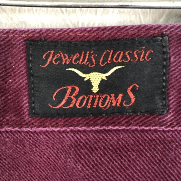 Vintage Jewells Classic Bottoms Jeans Juniors 7 Purple  Faded Bareback Crossover - Picture 10 of 16